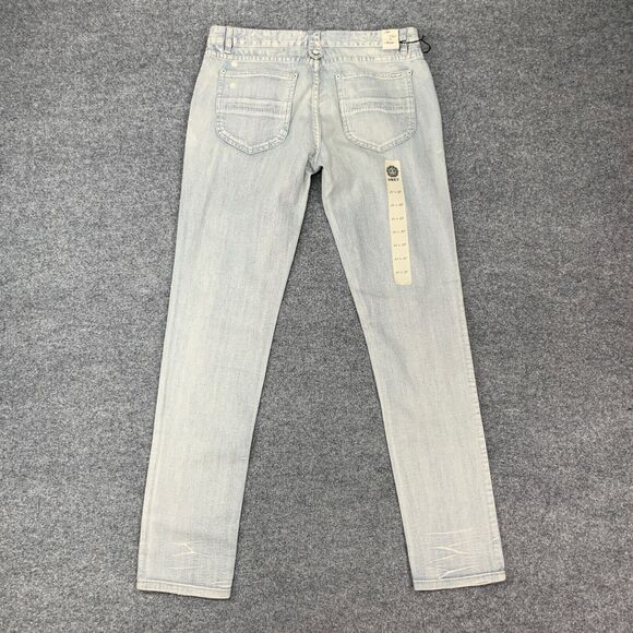 Obey Jeans Womens 31 Acid Wash Debbie Fit Low Waist Skinny Leg Zipper Pockets - Picture 8 of 14